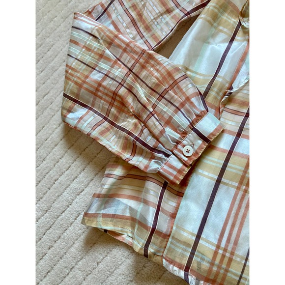 Anthropologie Dolly Plaid Ruffle Blouse NWT XS - Picture 4 of 7